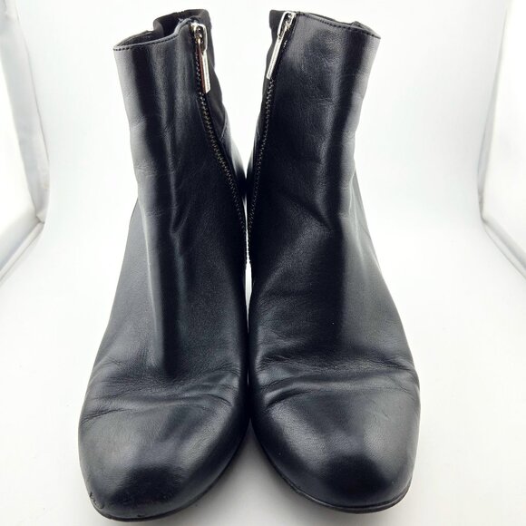MICHAEL Michael Kors Shoes - Michael Michael Kors Black Leather Wedge Ankle Booties | Size 7.5 Silver Hardwar